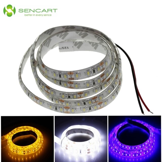  SENCART 1m Flexible LED-Leuchtstreifen 120 LEDs Weiß / Blau / Gelb Wasserfest / Schneidbar 12 V / IP68