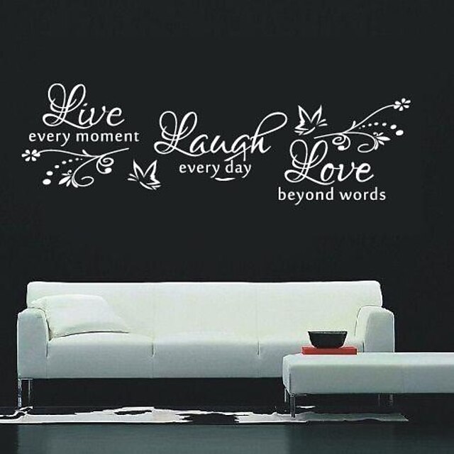  Still Life Wall Stickers Words & Quotes Wall Stickers Decorative Wall Stickers, Vinyl Home Decoration Wall Decal Wall Decoration / Washable / Removable Wall Stickers for bedroom living room