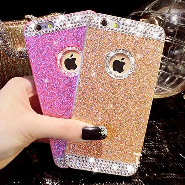  Case For Apple iPhone X / iPhone 8 Plus / iPhone 8 Rhinestone Back Cover Glitter Shine Hard PC