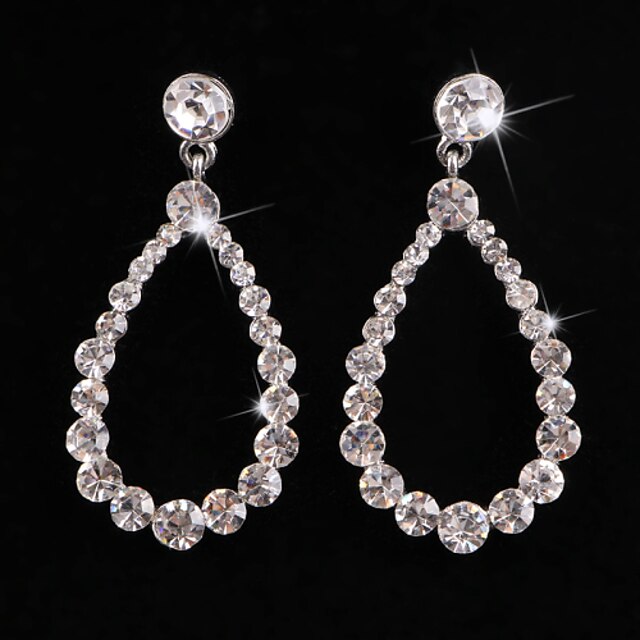  Luxurious Crystal Gender Silver Category With Gemstone For Women Wedding Party Earring