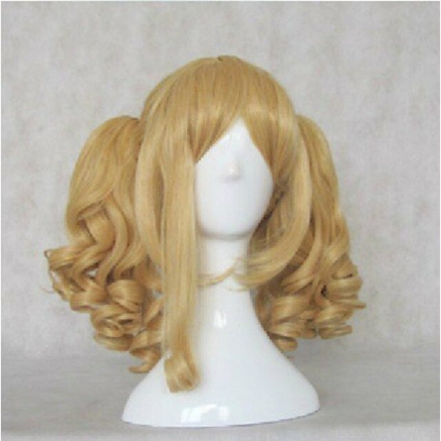  woman s synthetic hair wigs middle long wavy natural animated wigs blonde cosplay wig party wigs Halloween
