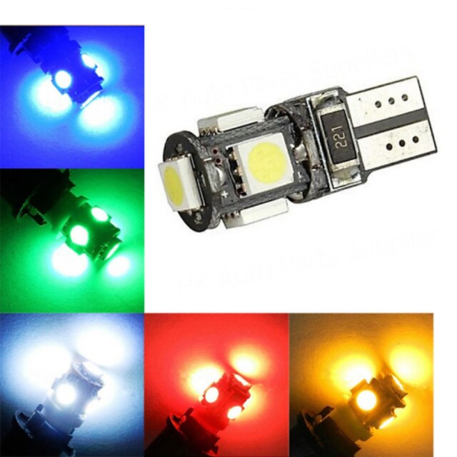  1pc 2 W 150 lm 5 LED Beads SMD 5050 Decorative Cold White Red Blue 12 V / 2 pcs / RoHS