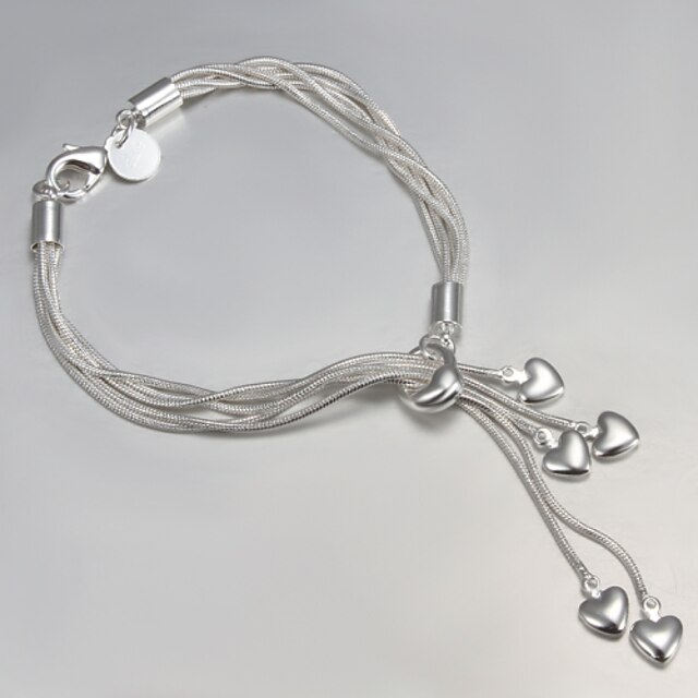  italien 925 silver modedesign med hjärta armband armband och armband 2015 nya produkter