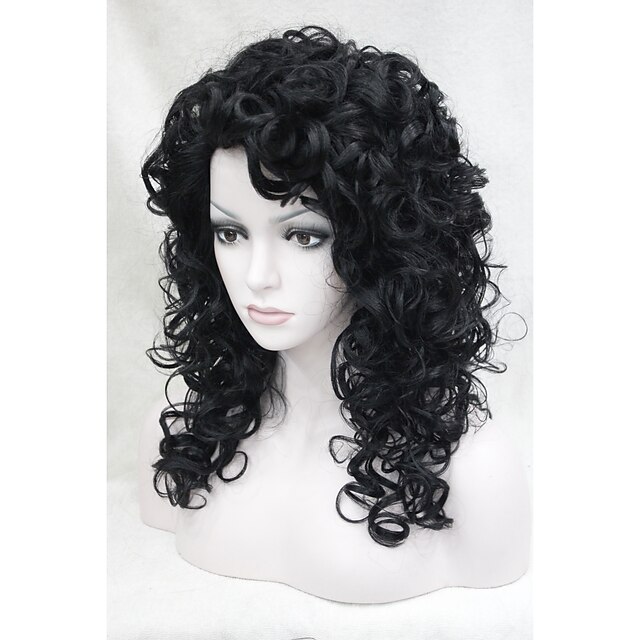 Cosplay Costume Wig Synthetic Wig Curly Curly Wig Synthetic Hair Women's Black