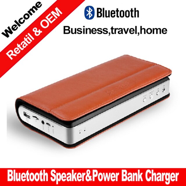  Besteye® Business Portable Stereo Bluetooth Speaker W/Power Bank Play Mode Bluetooth Micro SD Aux PC Speaker