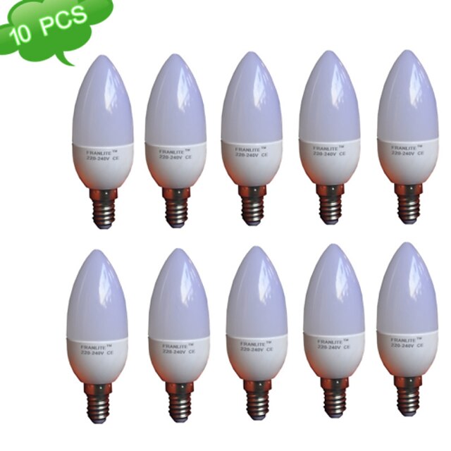  E14 LED Candle Lights C35 8 SMD 5050 180 lm Warm White 3000 K AC 220-240 V