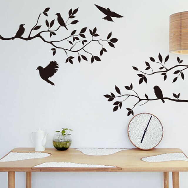  väggdekaler väggdekaler, stil trädgren fågel pvc vägg klistermärken