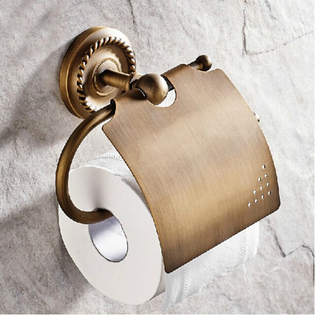  Toilet Paper Holders Antique Brass 1 pc - Hotel bath