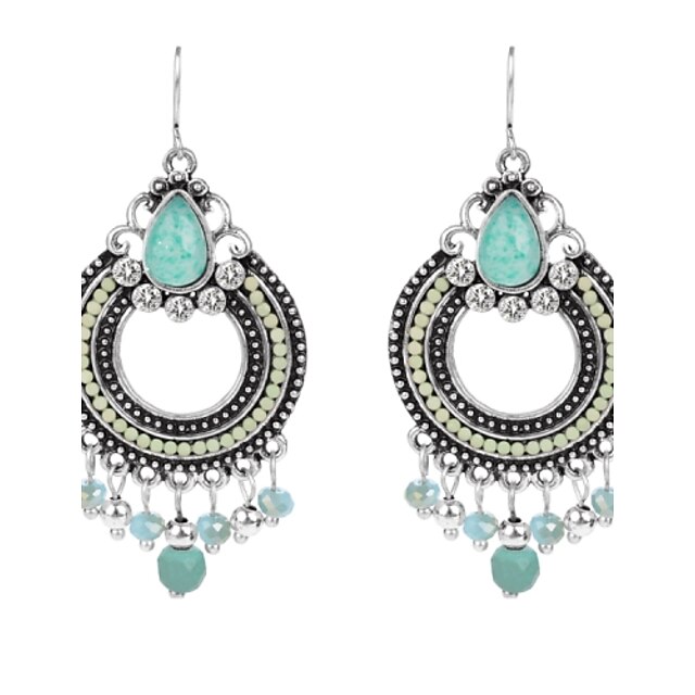  All Seasons Fashion Women Colorful Resin Rhinestone Earrings Gold/Silver Colors Dangle Earrings Jewelry