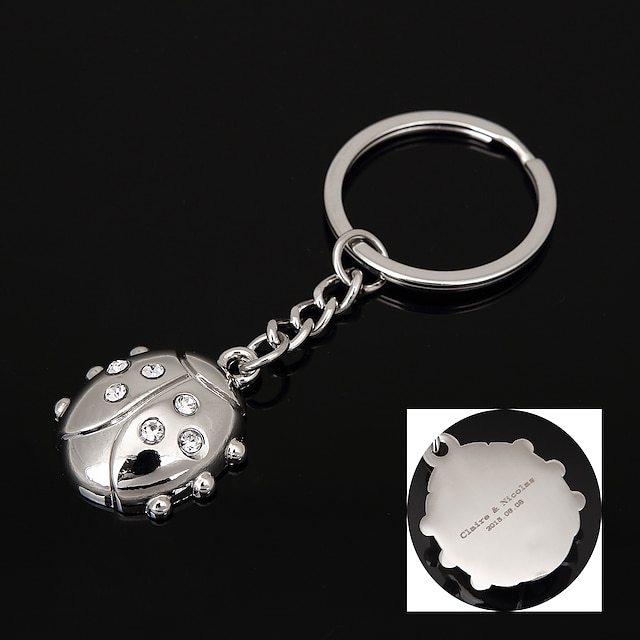  Keychain Favors Stainless Steel Crystal Items-Piece/Set