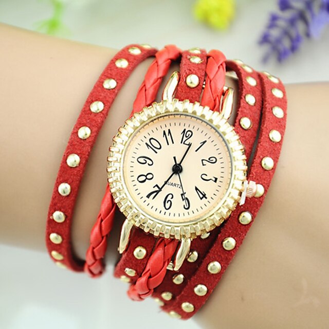  Women's Fashion Watch Black / White / Blue Tile Bracelet Watch - White Black Red