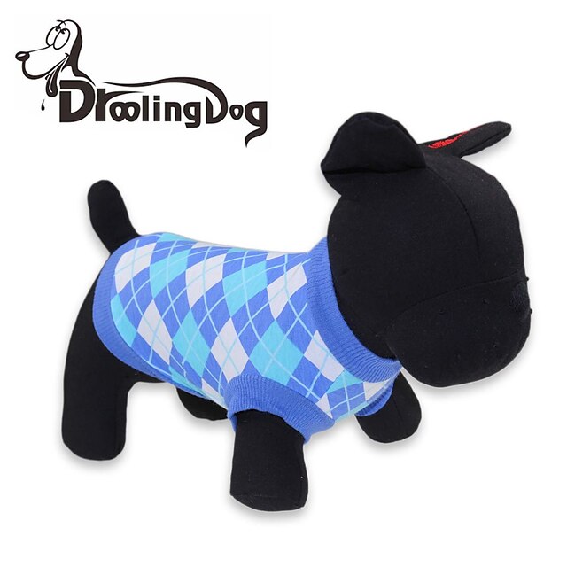  Γάτα Σκύλος Φανέλα Καρό / Τετραγωνισμένο Ρούχα για σκύλους Ρούχα κουταβιών Στολές για σκύλους Αναπνέει Κόκκινο Μπλε Στολές για κορίτσι και αγόρι σκυλί Βαμβάκι XS Τ M L