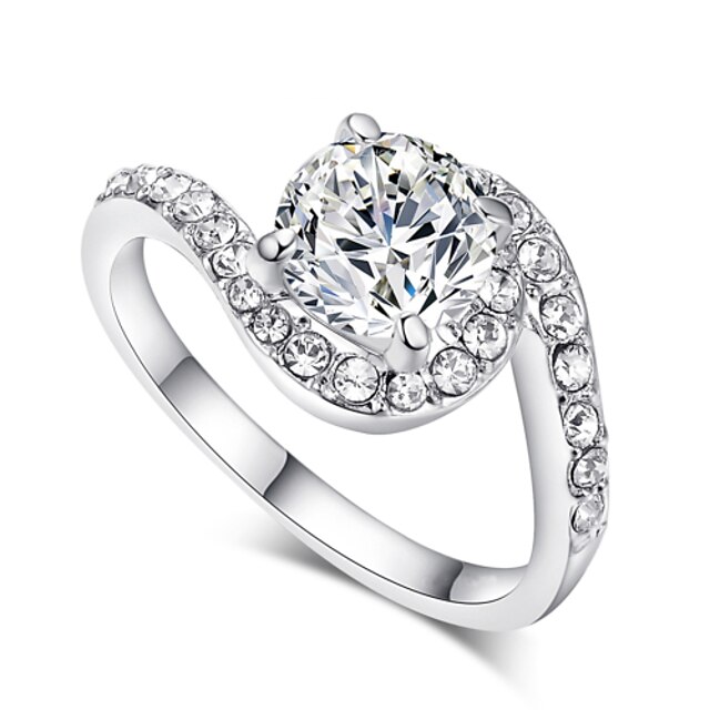  Γυναικεία Δακτύλιος Δήλωσης Κρυστάλλινο Προσομειωμένο διαμάντι / Κράμα Τέσσερα δόντια Κλασσικό Γάμου / Πάρτι / Καθημερινά Κοστούμια Κοσμήματα