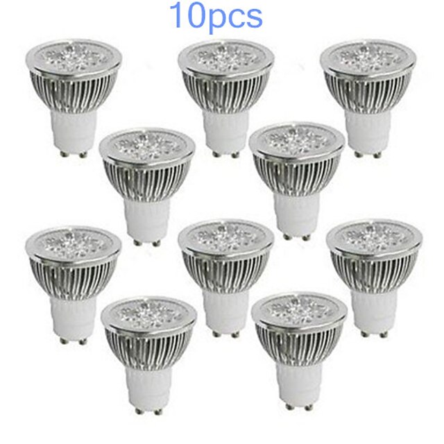  LED-spotlights 350-400 lm GU10 MR16 LED-pärlor Varmvit Kallvit 85-265 V / 10 st / RoHs / CE / CCC