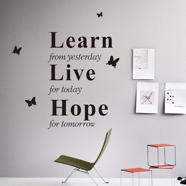  Words & Quotes Wall Stickers Words & Quotes Wall Stickers Decorative Wall Stickers, Vinyl Home Decoration Wall Decal Wall