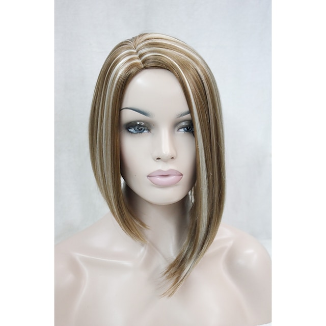  Synthetic Wig Straight Straight Asymmetrical With Bangs Wig Synthetic Hair Women's Hivision