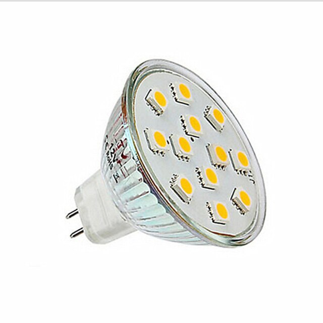  Spot LED 200 lm MR16 12 Perles LED SMD 5050 Blanc Chaud Blanc Froid 12 V / 1 pièce / RoHs / CE / CCC