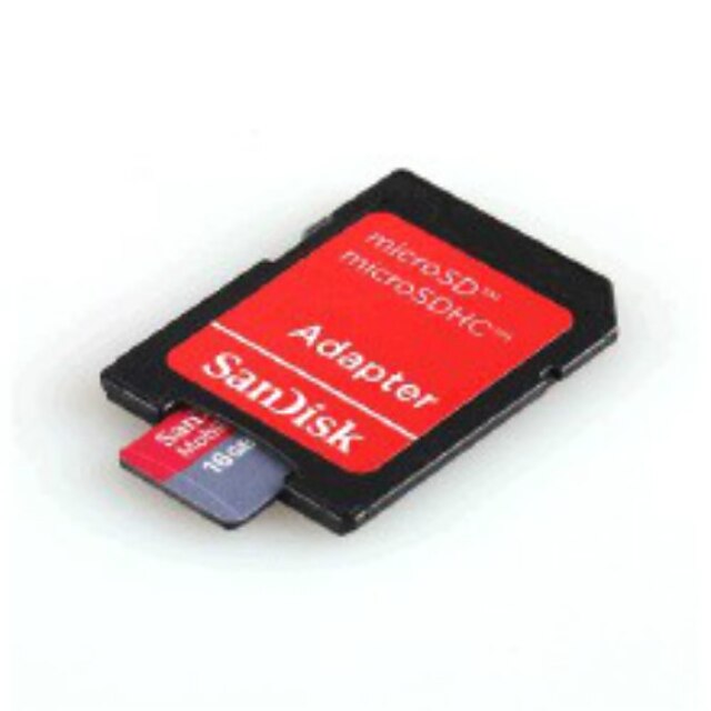  αρχική SanDisk 16GB κάρτα μνήμης microSD και η κάρτα μνήμης και η θέση προσαρμογέα κάρτας μνήμης