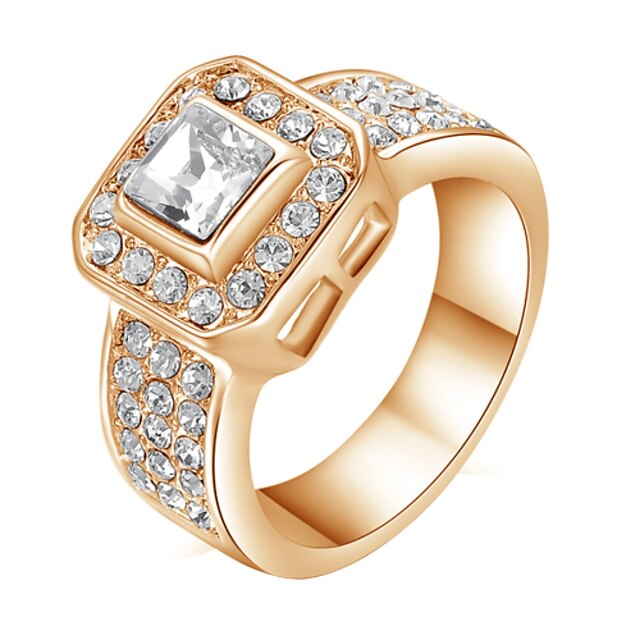  Damen Statement-Ring Kristall Diamantimitate / Aleación Quadratisch / Geometrische Form Hochzeit / Party / Alltag Modeschmuck