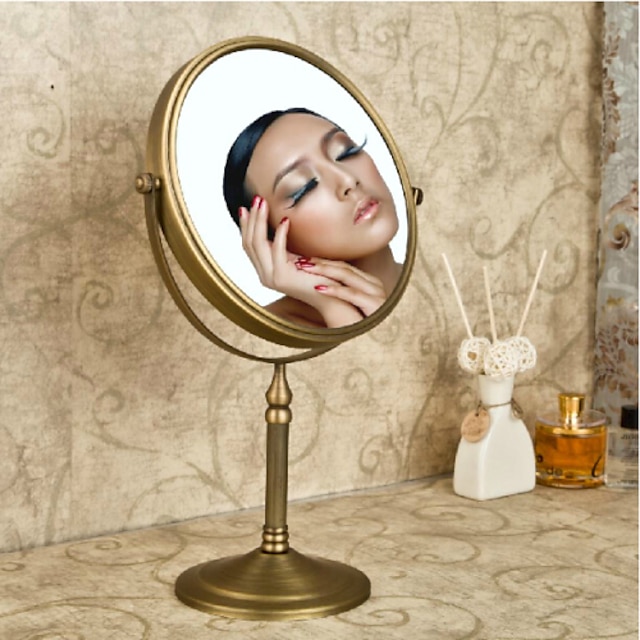  Zrcadlo Starožitný Mosaz 1 ks - Zrcadlo Kosmetické zrcátko / sprchové doplňky