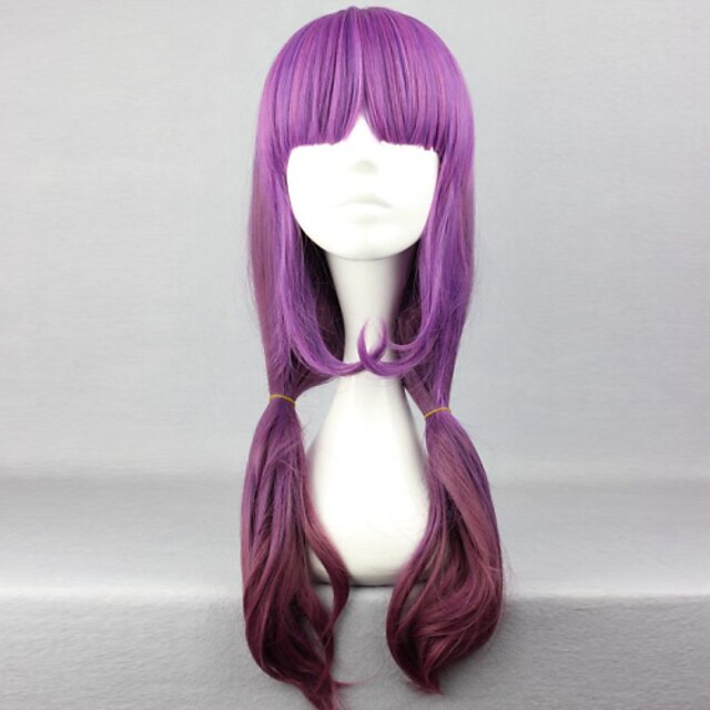  Cosplay Costume Wig Synthetic Wig Straight Straight Wig Long Purple Synthetic Hair Women's Purple