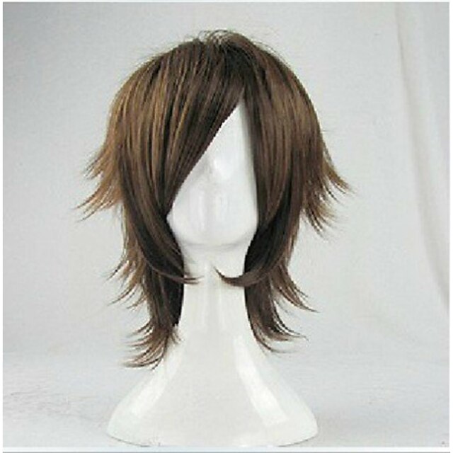  Cosplay Costume Wig Synthetic Wig Straight Straight Wig Short Brown Synthetic Hair Women's Brown hairjoy