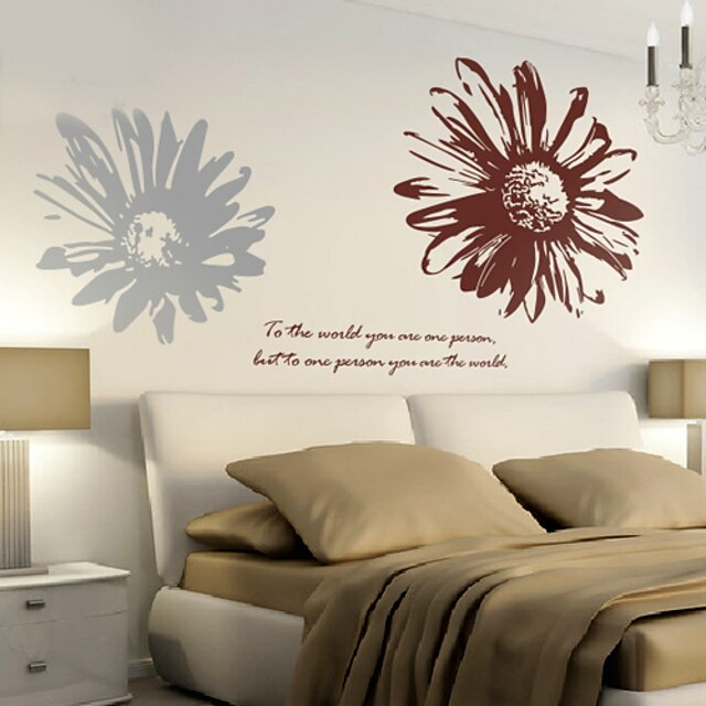  Wall Stickers Wall Decals, Modern Romantic sunflower PVC Wall Stickers