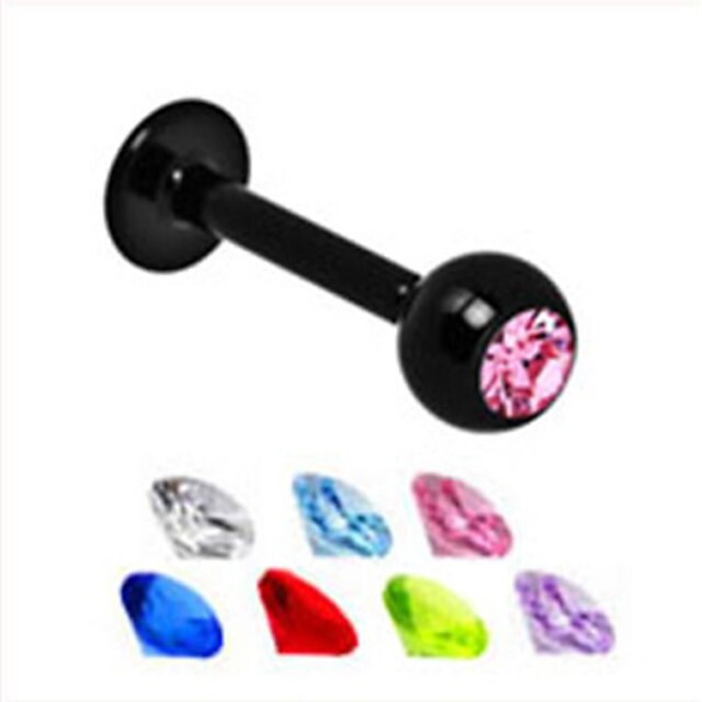  Labret / Lip Piercings / Lip Ring Ladies Unique Design Fashion Women's Body Jewelry For Casual Daily Crystal Crystal Lips Black