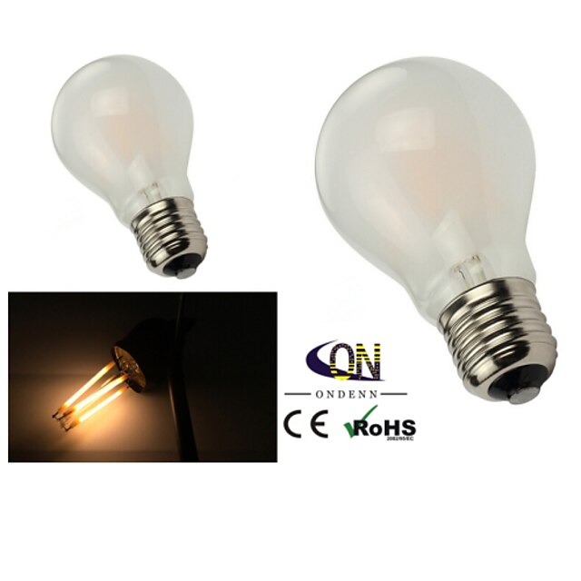  ONDENN 1pc 2800-3200 lm E26/E27 Ampoules Globe LED A60(A19) 6 diodes électroluminescentes COB Intensité Réglable Blanc Chaud AC 220-240V