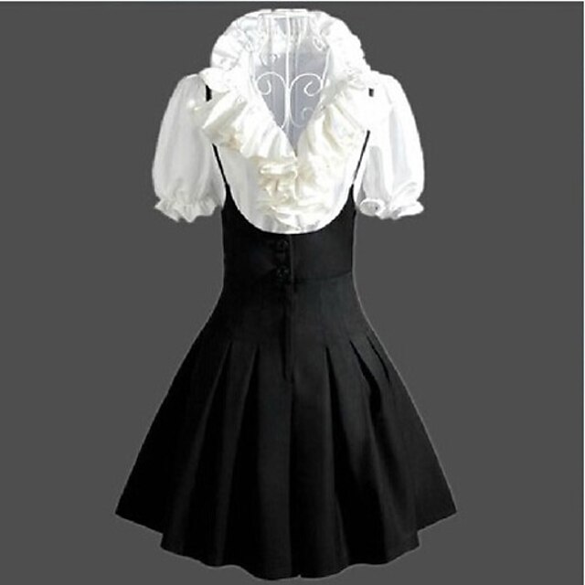  Sweet Lolita Ispirazione Vintage vestito da vacanza Vestiti Per donna Da ragazza Giapponese Costumi Cosplay Vintage Senza maniche Lunghezza media