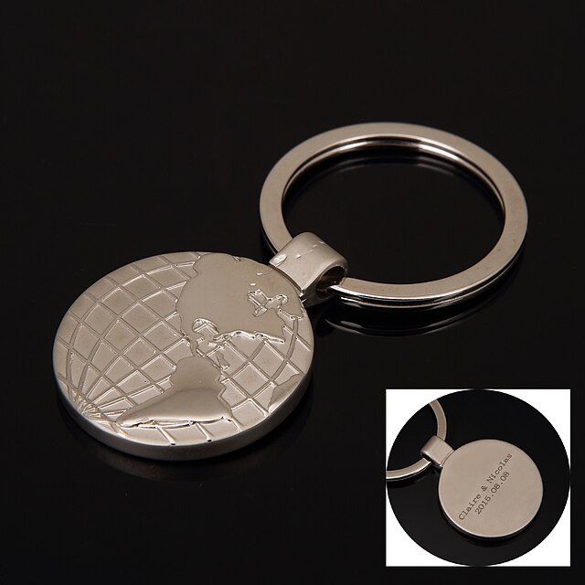  Oțel inoxidabil Favoruri Keychain-1 Piece / Set Brelocuri Personalizat Argintiu