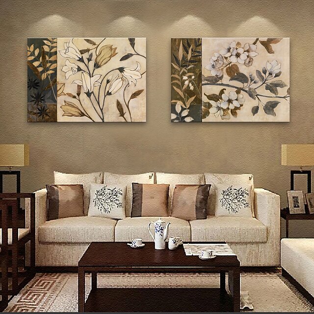  Stretched Canvas Print Canvas Set Botanical Vertical Print Wall Decor Home Decoration