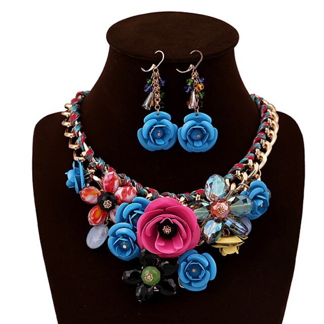  Jewelry Set For Women's Crystal Party Gemstone & Crystal Alloy Multi-color