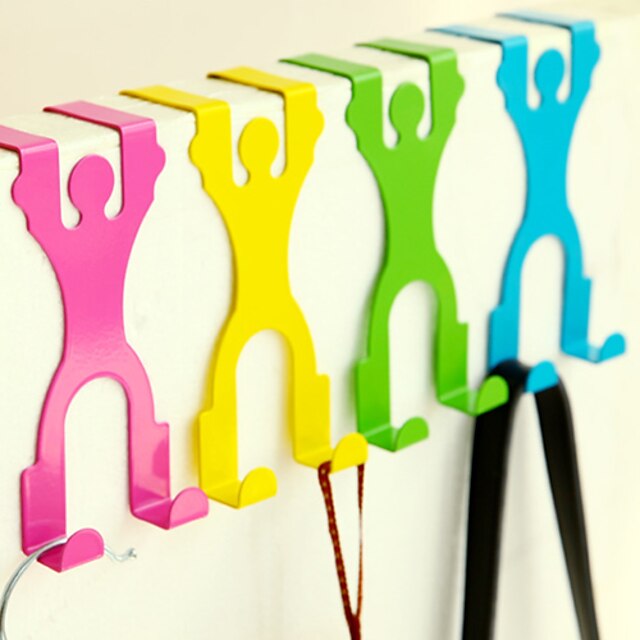  Cartoon Design Overdoor Hanging Hook Closet Rack Door Back Holder(Random Color) 14.5*6.8*3cm