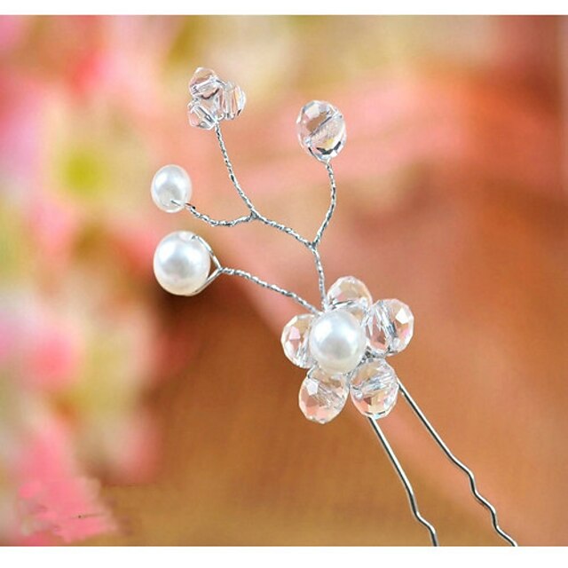  Type U Imitation Pearl Flowers With Wedding Headpiece One Piece