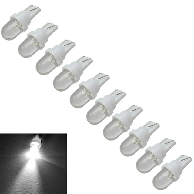  10 Stück 0.5 W Lichtdekoration 30-50 lm T10 1 LED-Perlen Kühles Weiß 12 V
