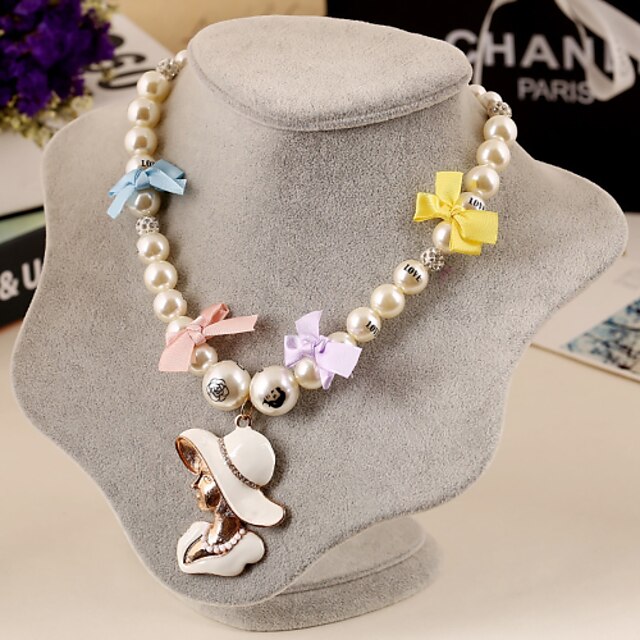  Pendant Necklace For Women's Party Casual Daily Pearl Resin Alloy