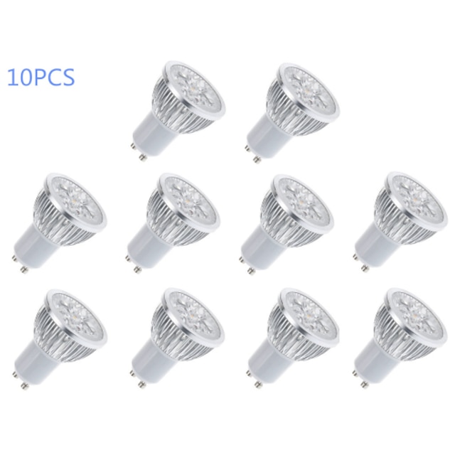  10pcs 300 lm GU10 LED Spotlight MR16 5 LED Beads High Power LED Warm White / Cold White 85-265 V / 10 pcs / RoHS