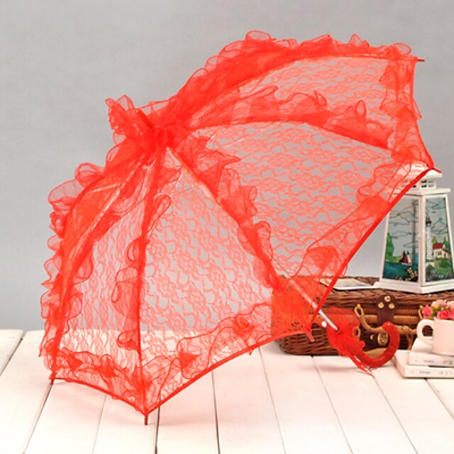  Poignée crochet Mariage / Quotidien / Mascarade Parapluie Parapluie Env.58cm