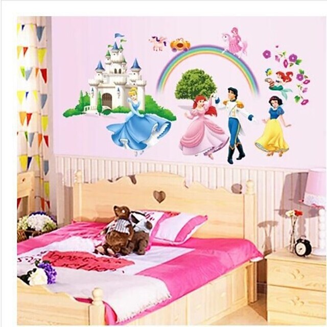  Wandaufkleber Wandtattoo, Prinz und Prinzessin PVC Wandaufkleber