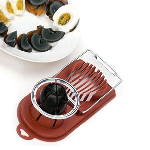  cuisine dispositif de coupe Egg Slicer moule bords de fleurs coupées (couleur aléatoire) 20,5 x 9 x 4cm