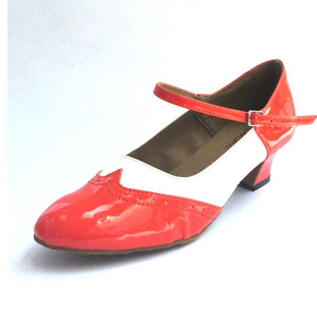  Муж. Жен. Танцевальная обувь Обувь для свинга На каблуках На толстом каблуке Персонализируемая Черный и белый / Черный и красный / Синий
