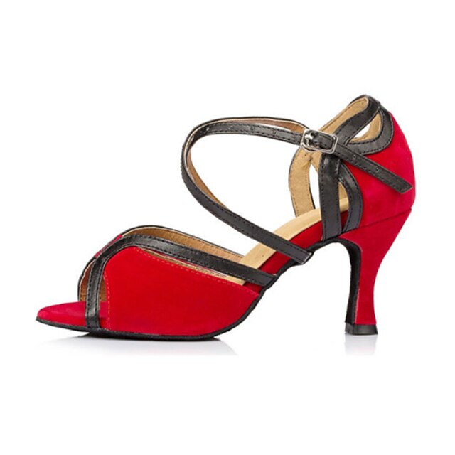  Sapatos de Dança (Vermelho) - Mulheres - Não Personalizável - Latim