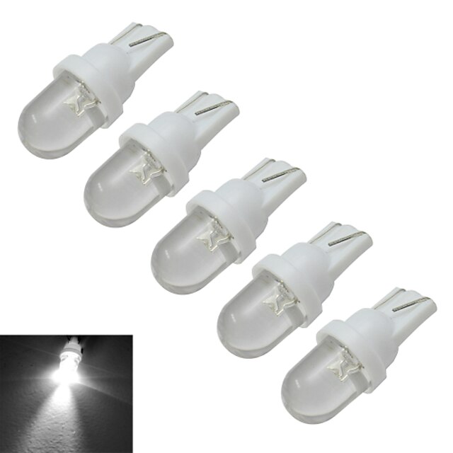  5pcs 0.5 W Lampe de Décoration 30 lm T10 1 Perles LED Blanc Froid 12 V / 5 pièces