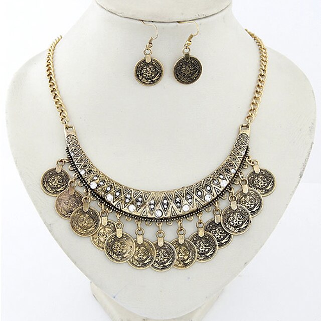  Women Vintage / Party Alloy Necklace / Earrings Sets