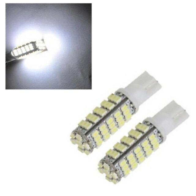  2pcs 2.5 W Dekoratív 150-200 lm T10 68led LED gyöngyök SMD 2835 Dekoratív Hideg fehér 12 V / 1 db. / RoHs / CCC