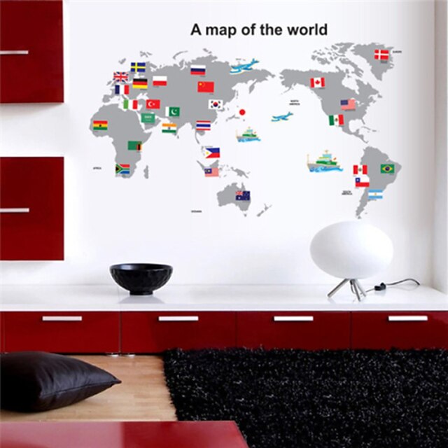  Still Life Wall Stickers Map Wall Stickers Decorative Wall Stickers, Vinyl Home Decoration Wall Decal Wall