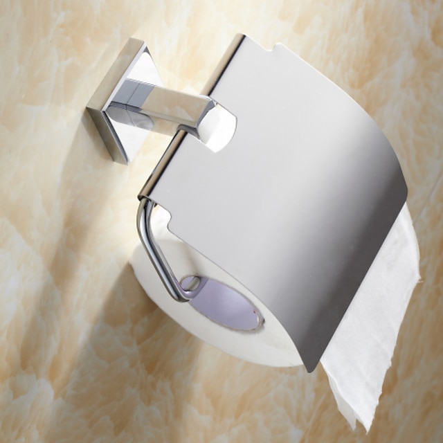  Porte-rouleau WC - Contemporain - Chromé - Fixation au Mur