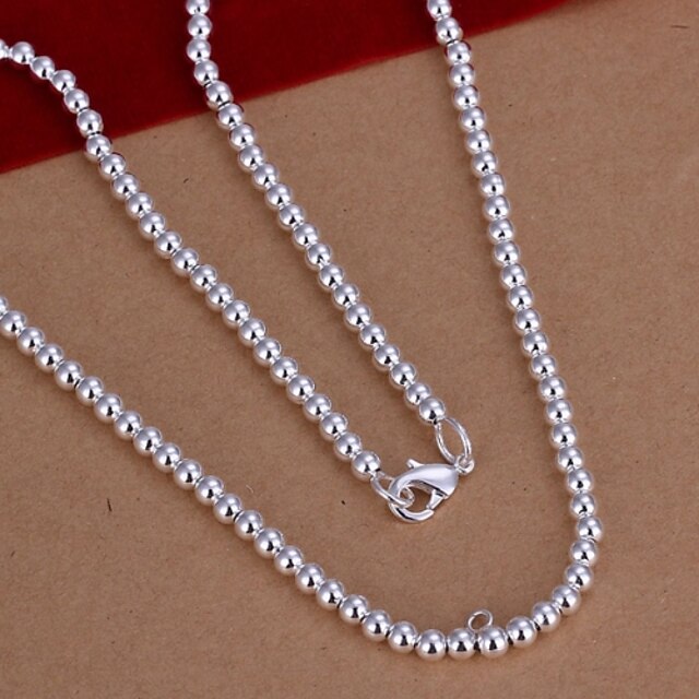 Women's Chain Necklace Ladies Simple Style Sterling Silver Necklace Jewelry 1pc For Wedding Party Casual Daily