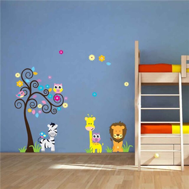  Animals Botanical Shapes Wall Stickers Plane Wall Stickers Decorative Wall Stickers Material Removable Home Decoration Wall Decal
